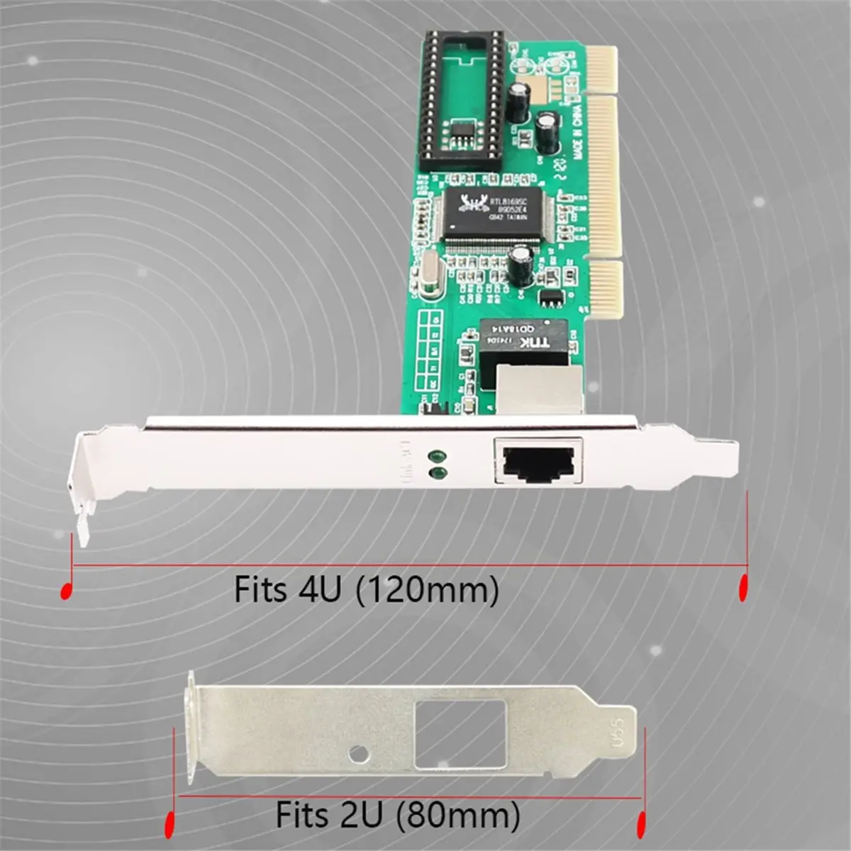 Gigabit PCI Ethernet Card for Desktop PC RTL8169 Chip,1000Mbps, RJ45 Single Port, Fits Big & Small Cases Network Adapter