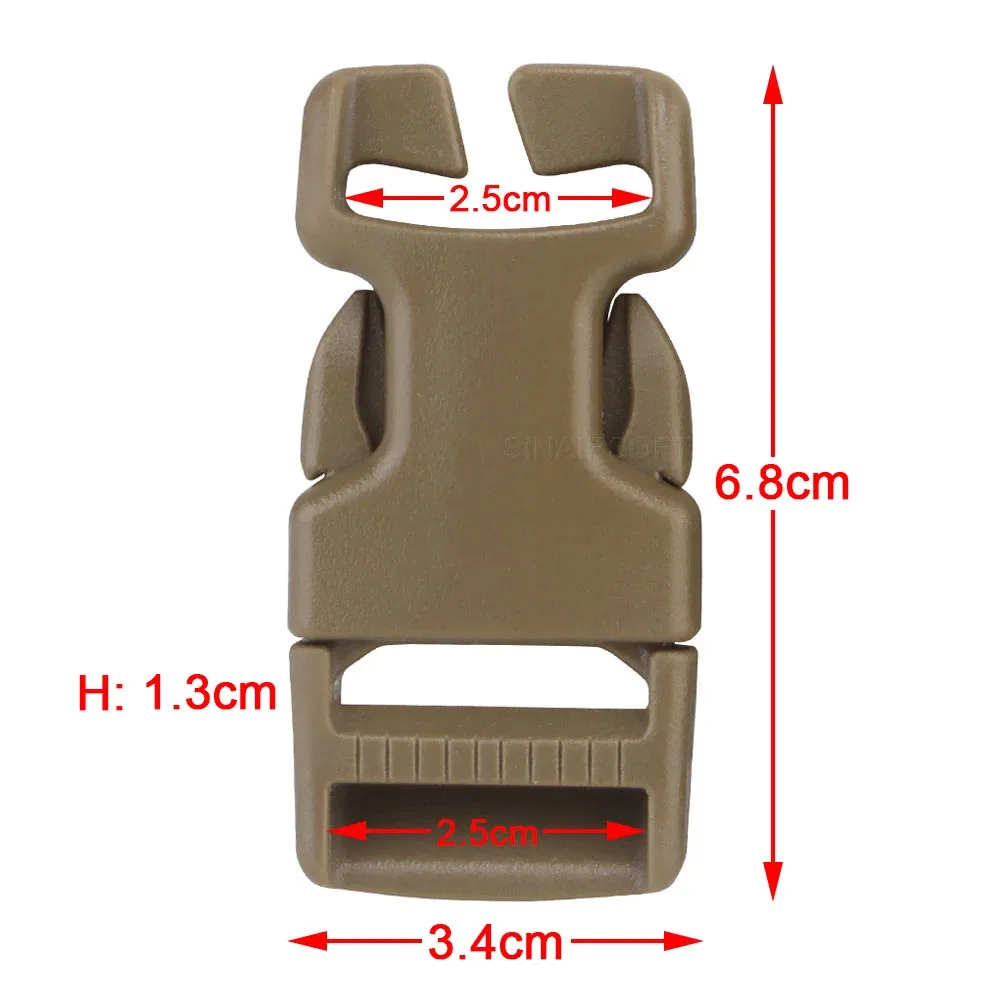 Tactical QASM 1 Inch Quick Attach Buckle Surface Mount Mil-Spec MOLLE PALS Webbing Hunting Vest Modular Attachment Point POM