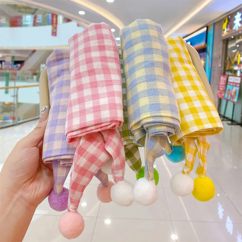 Winter New Baby Children Cute Cotton Blend Animal Cartoon Scarf Girls Soft Thicken Outdoor Windproof Striped Plaid Scarf for Kid