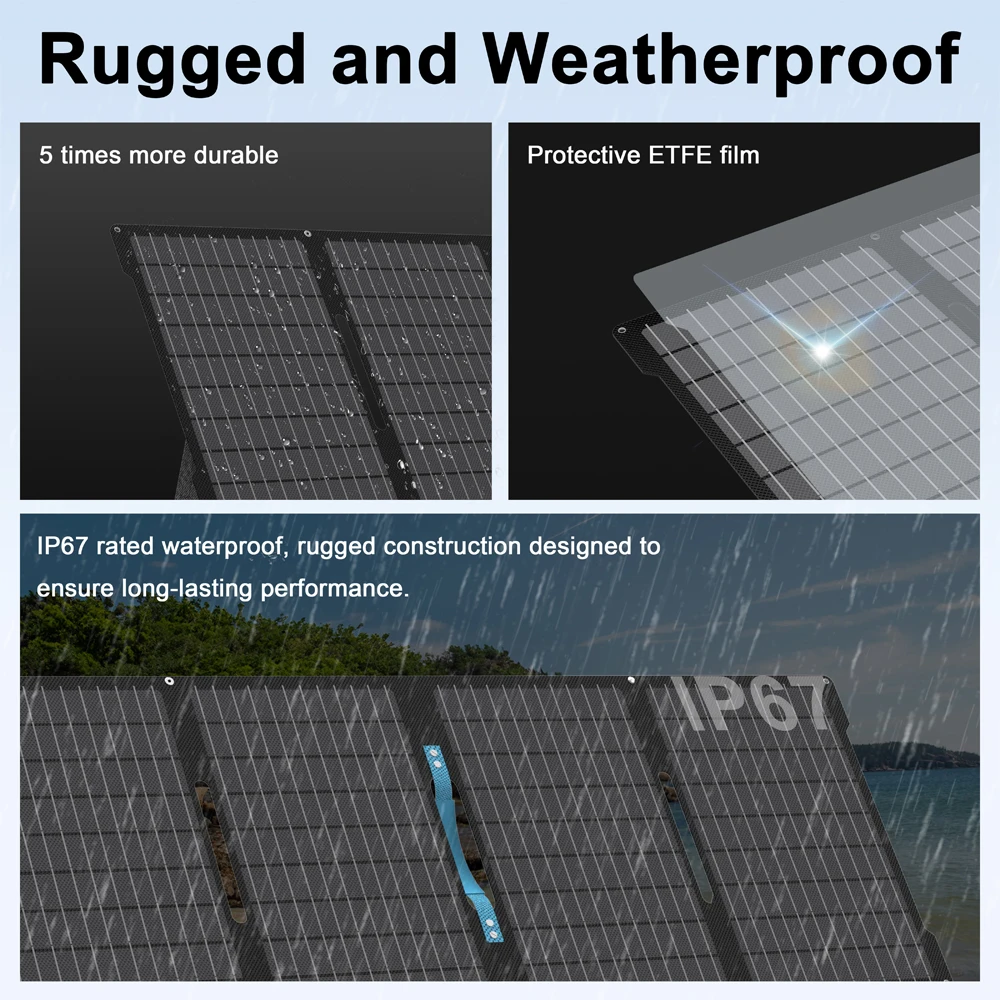 E-POWO 60W/400W Portable Solar - Rv Solar Panel Kit 400W ulasan dan harga
