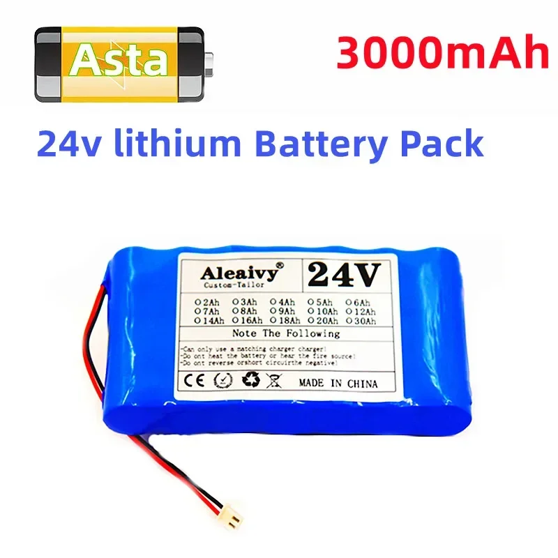 New 24v 7S1P 18650 Lithium Battery Pack 25.2V 3000mAh Rechargeable Battery for Small Motor Motors / LED Strip Protection