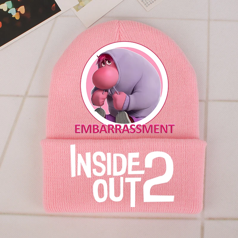 Inside Out 2 Baby Hat Cute Cartoon Figure Printed Knitted Hats Boys Girls Warm Cap Unisex Beanie Hat Children Birthday Gifts