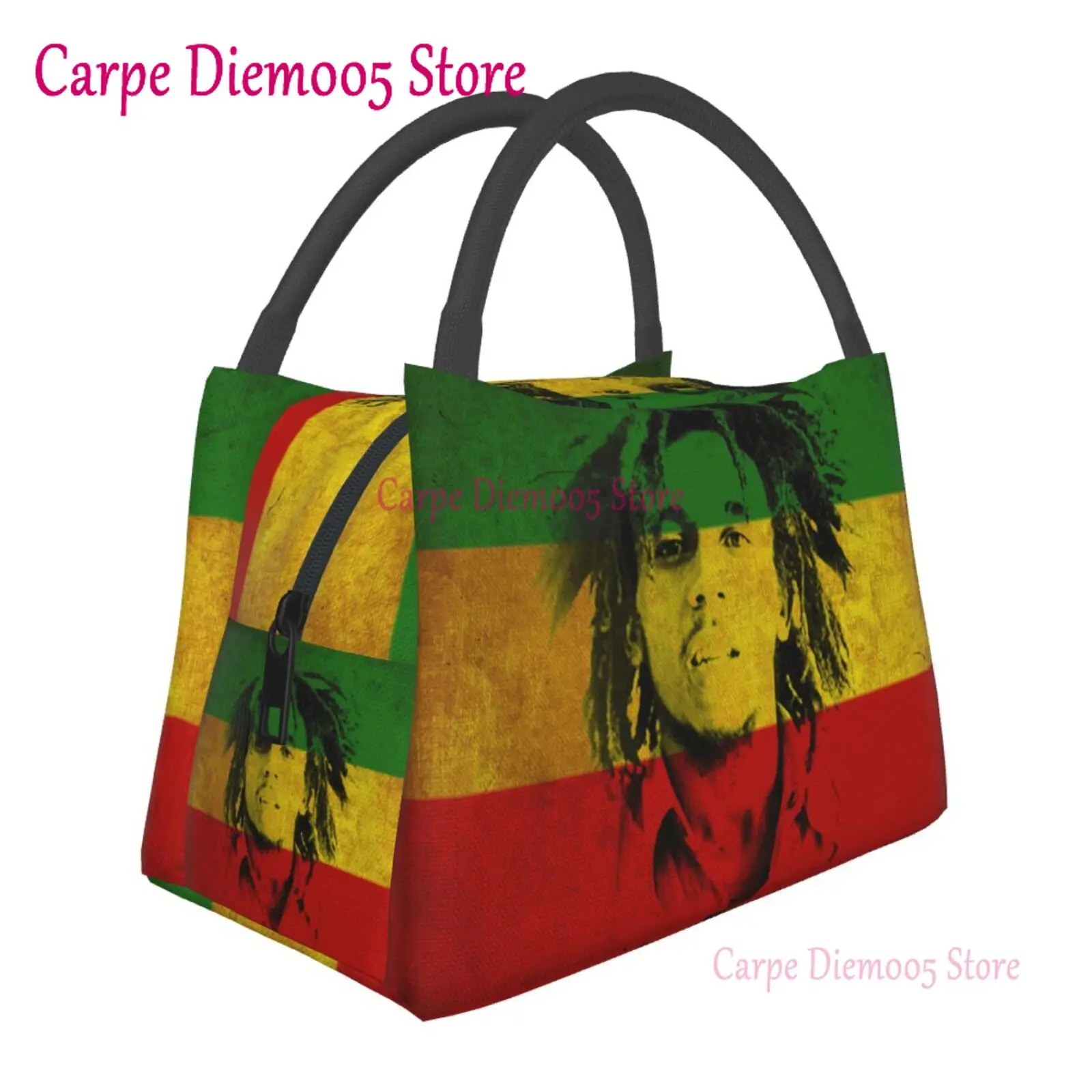 Bob Marley Insulated Lunch Bags for  Portable   Cooler Bento Box Beach Camping Travel