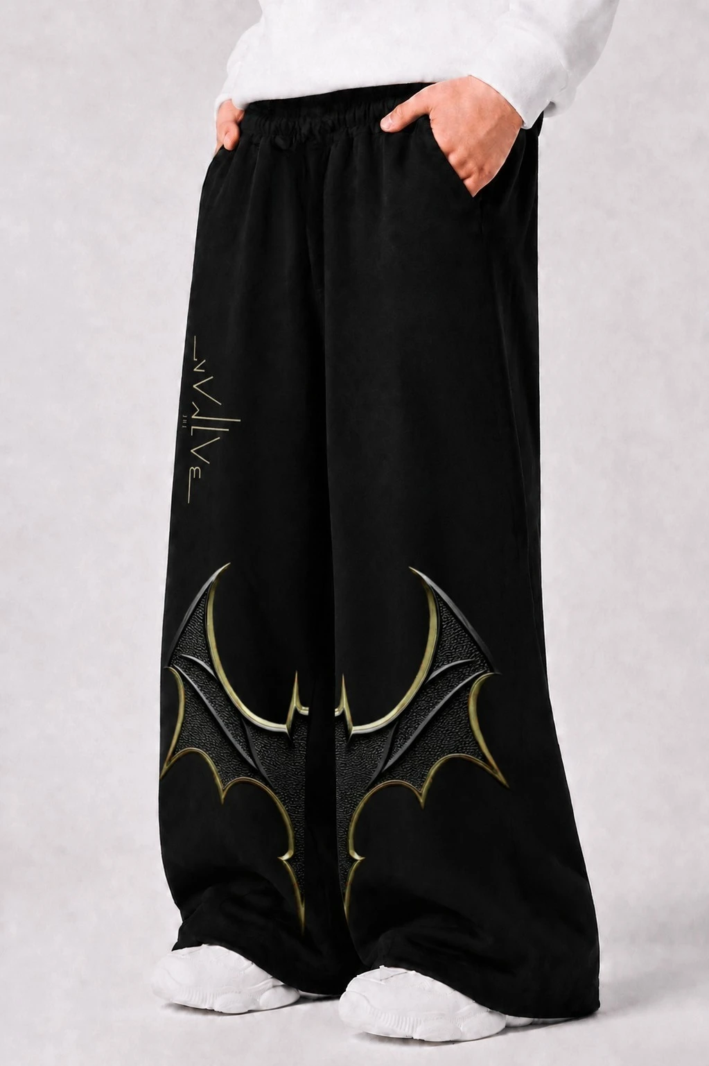 Wide-leg Pants, Loose Streetwear-style Trousers Hip-hop Print Sweatpants, Y2K-style Loose Casual Pants Wide-leg Pants Sweatpants