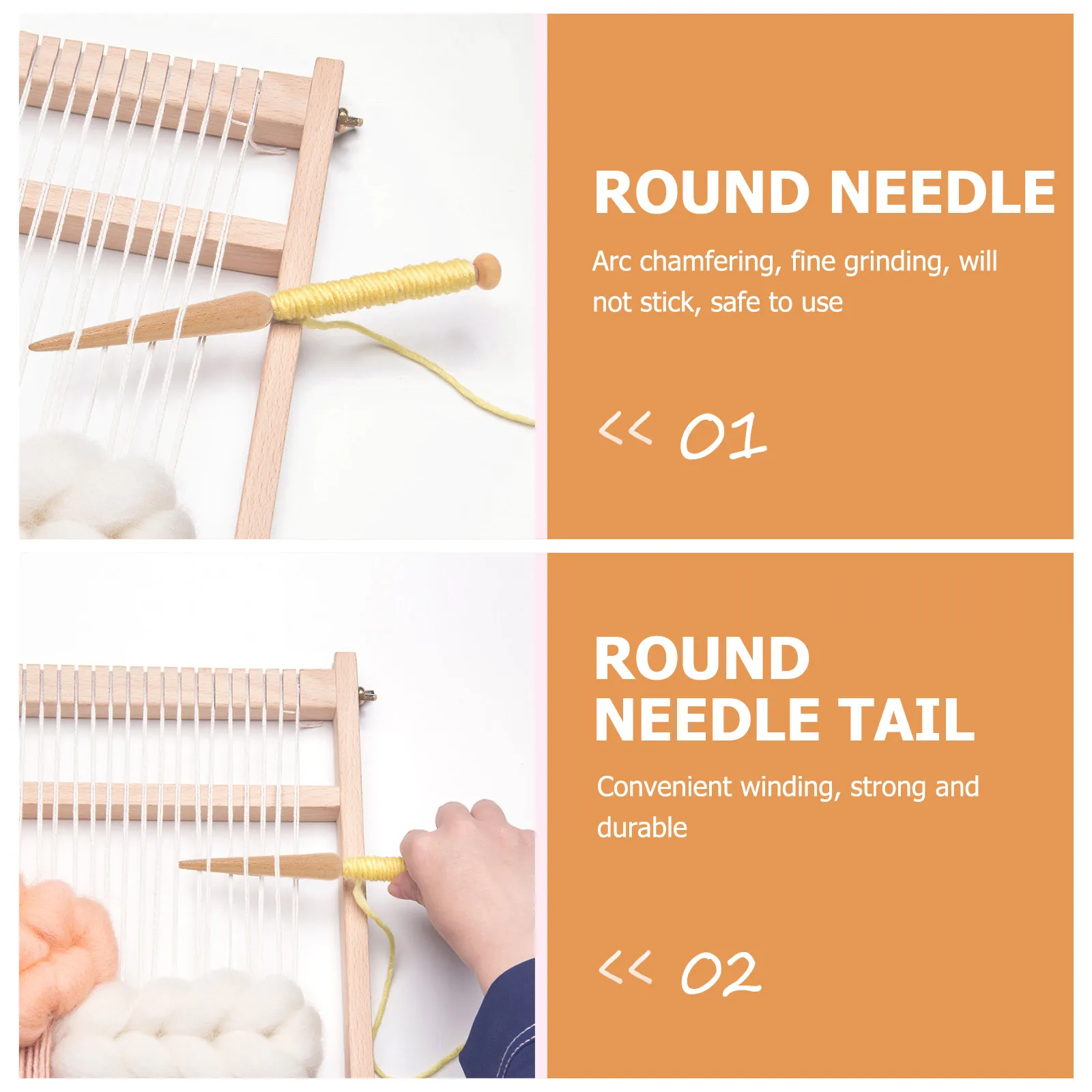 

Wooden Shuttles Weaving Stick Knitting Tools Mini Shuttle Durable Simple Design Long Term Use Easy Handle Sewing Accessories