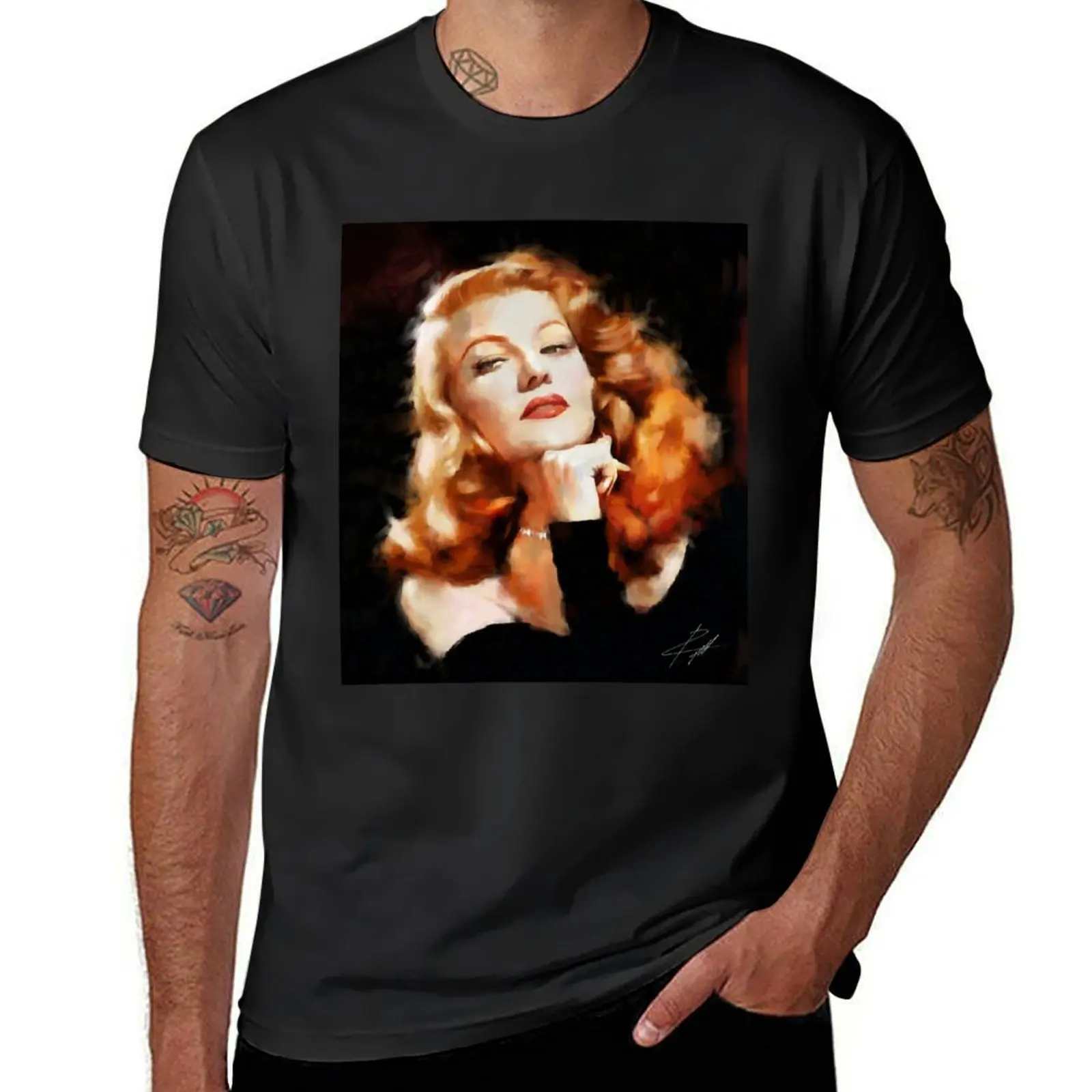 Rita Hayworth T-Shirt quick drying cute tops customs design your own customizeds slim fit t shirts for men