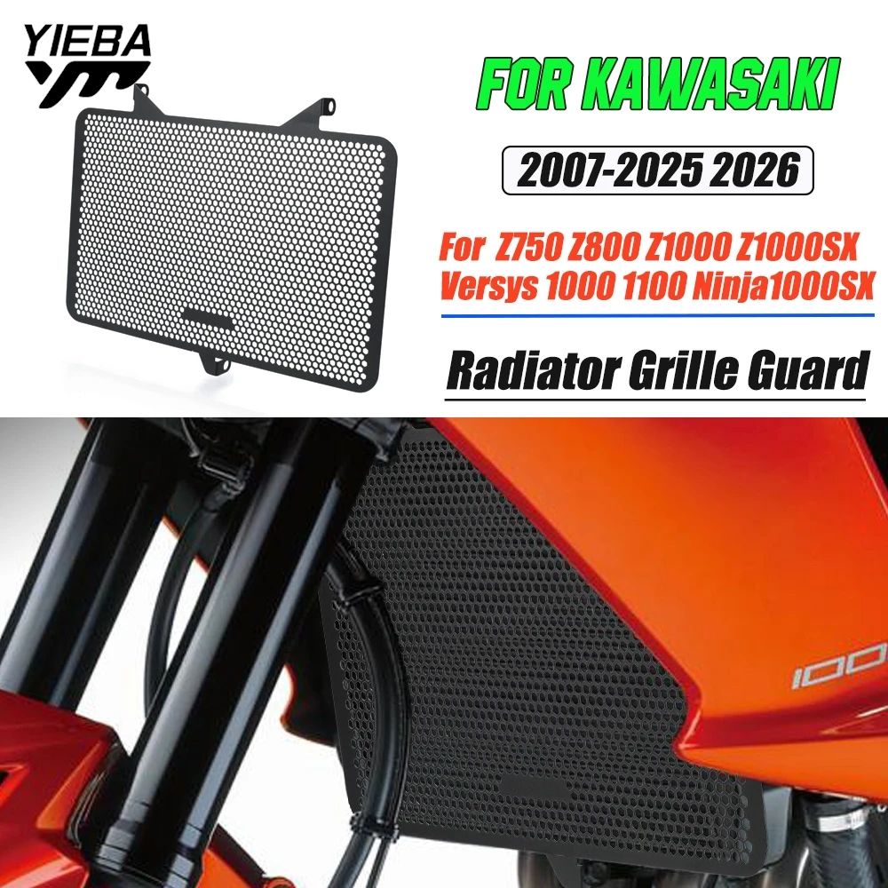 

Motocycle Radiator Grille Cover Water Tank Guard FOR KAWASAKI Z750 Z800 Z1000 Z1000SX Versys 1000 1100 Ninja1000SX 2007-2026
