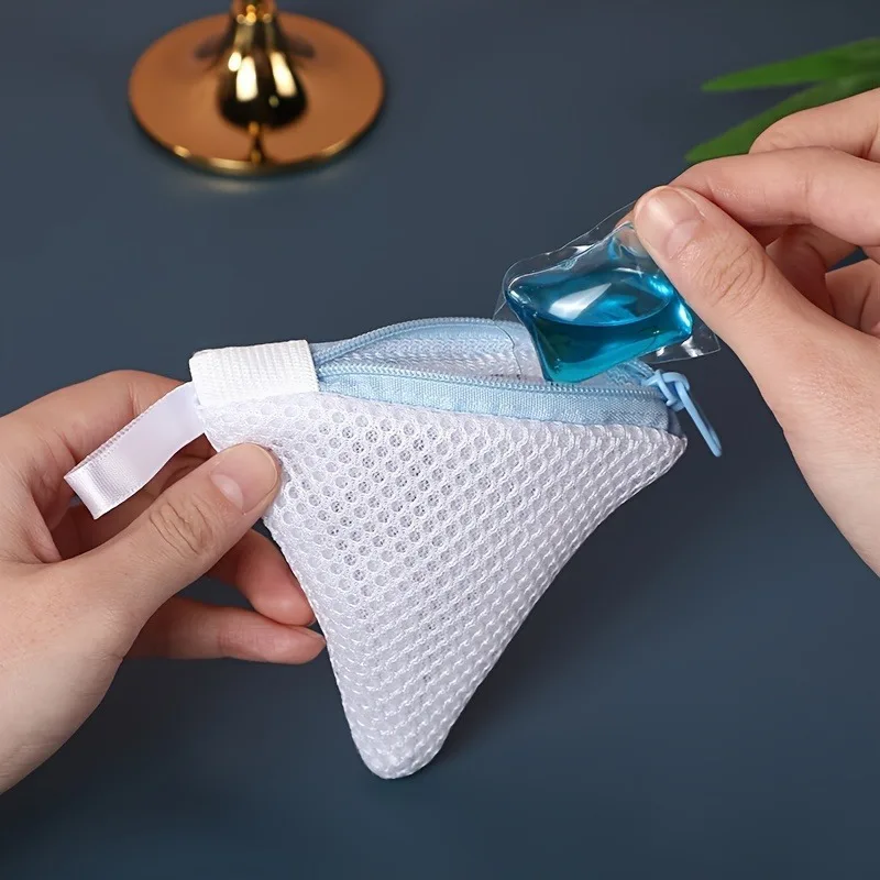 Multifunctional Laundry Soap Bag Reusable Mesh Bag with Zipper Scent Bead Compatible Machine Washable Delicates & Small Items