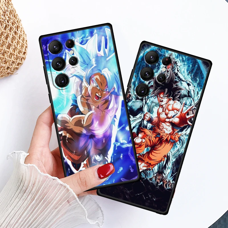 Goku D-Dragon Ball Z Art For Samsung Galaxy S24 S23 S22 S21 S20 FE S10 S10E Plus Ultra Pro Lite 5G Black Back Phone Case