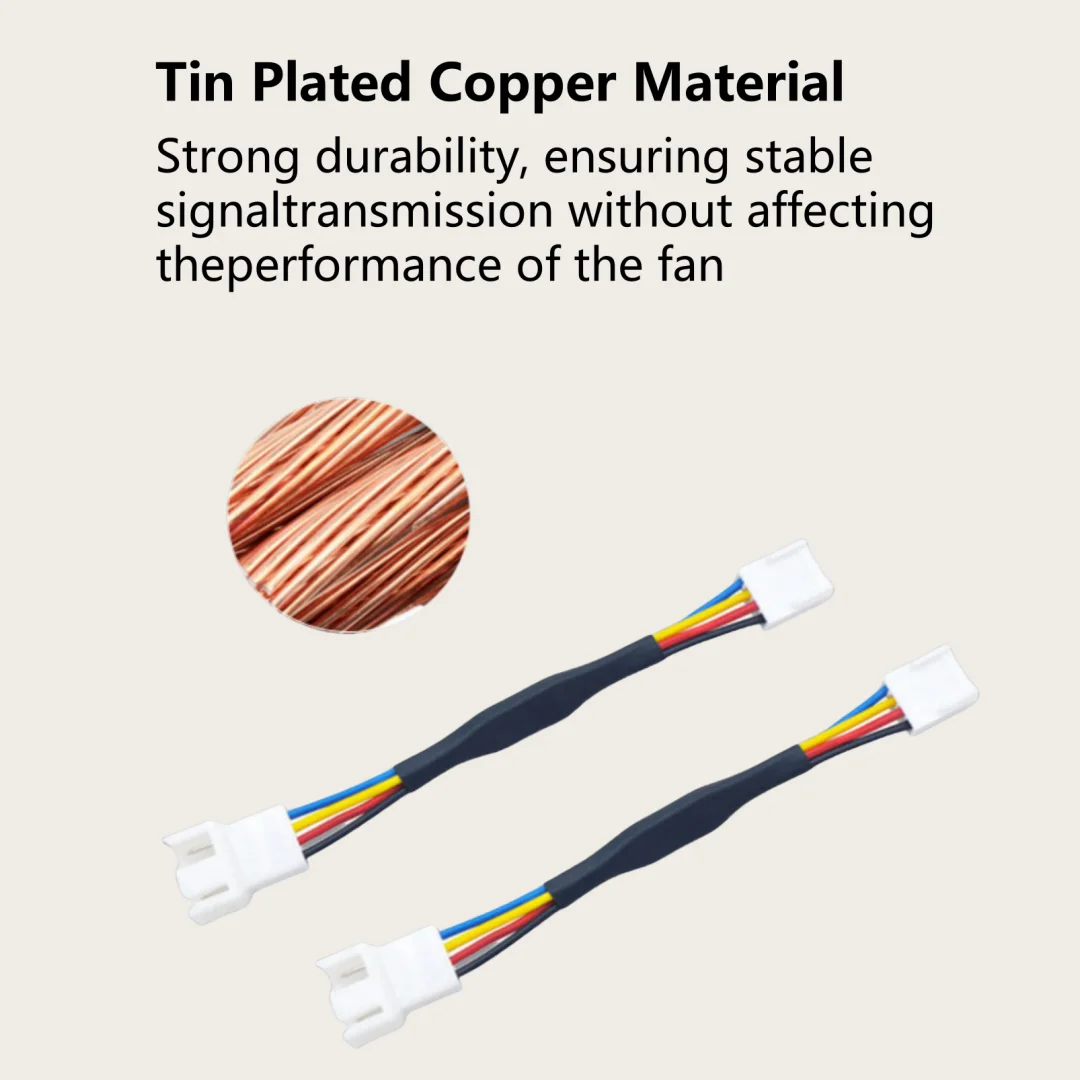 CX FUTRUE Computer Cooling Fan Expansion Cable ABS, 3PIN Interface * 1+4PIN Interface * 1, Suitable For Expanding Fan Data Cable