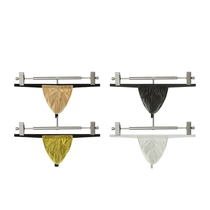 

Men's Underwear Solid Color Low-Rise Sexy U-Cut Thong Thin Straps Stretch T-Back Briefs