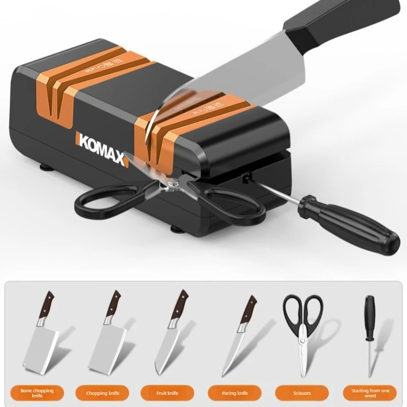 Electric Knife Sharpener Multifunction Small Grinding Wheel Sharpening Stone Tool Home Kitchen Automatic 2