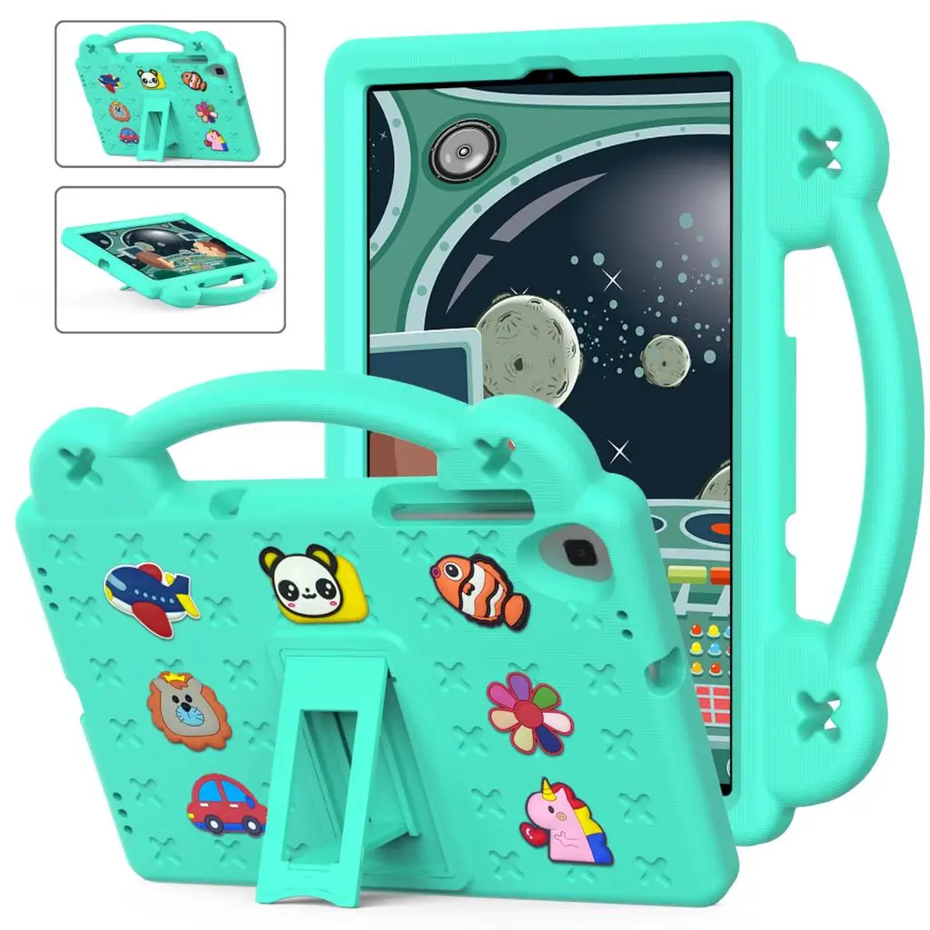 Dla Samsung Galaxy Tab A 10.1 2019 SM-T510 T515 T510 A8 10.5 SM-X200 X205 S6 Lite 10.4 A7 Lite Etui dla dzieci Tablet EVA Stand Cover