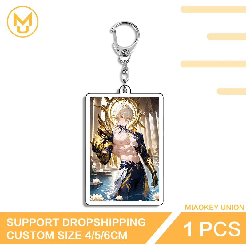 Artistic Attractive Honkai Star Rail Mydei Edgy Double Sided Keyring Glaring Transparent For Friends Fashion Key Ring Gifts