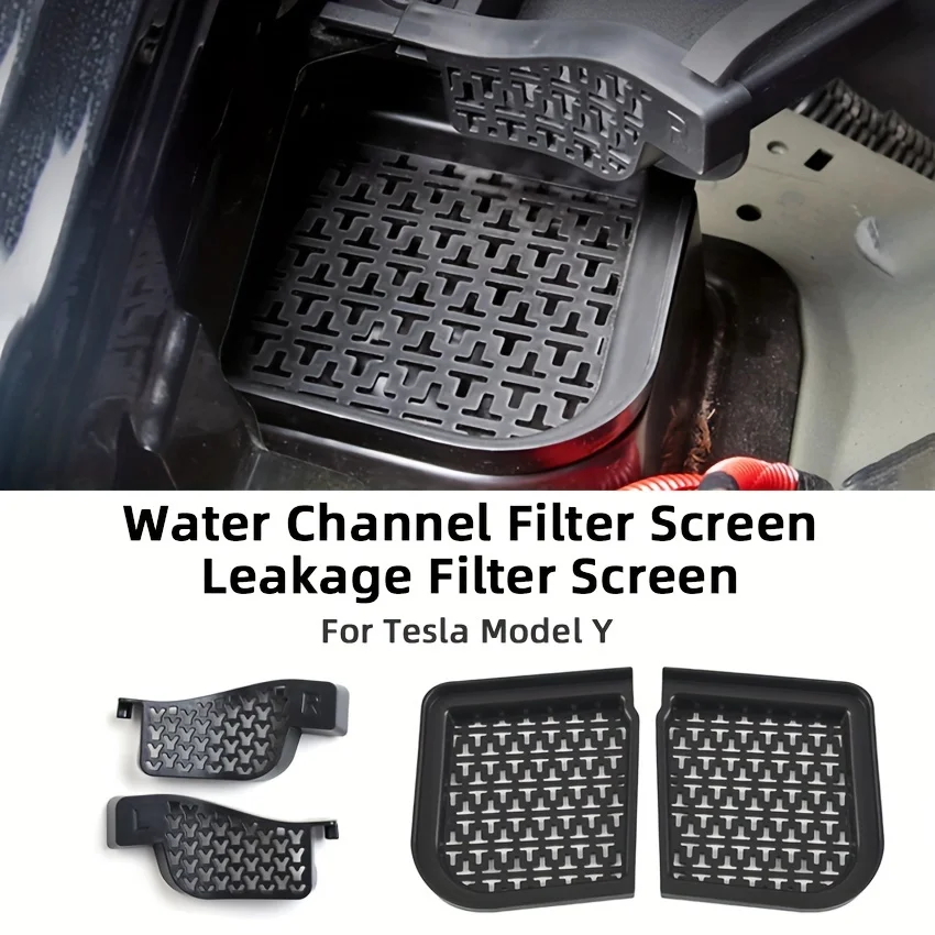 

For Tesla Model Y Machine Cover Water Channel Leakage Filter Screen Anti Blocking Screen Front Trunk Protective Cover
