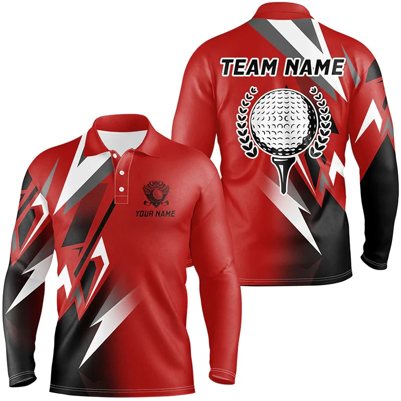 

Трендовая футболка-поло с графическим рисунком для гольфа для мужчин, индивидуальное имя команды, футболки-поло с длинными рукавами и 3D-принтом, повседневные спортивные футболки большого размера