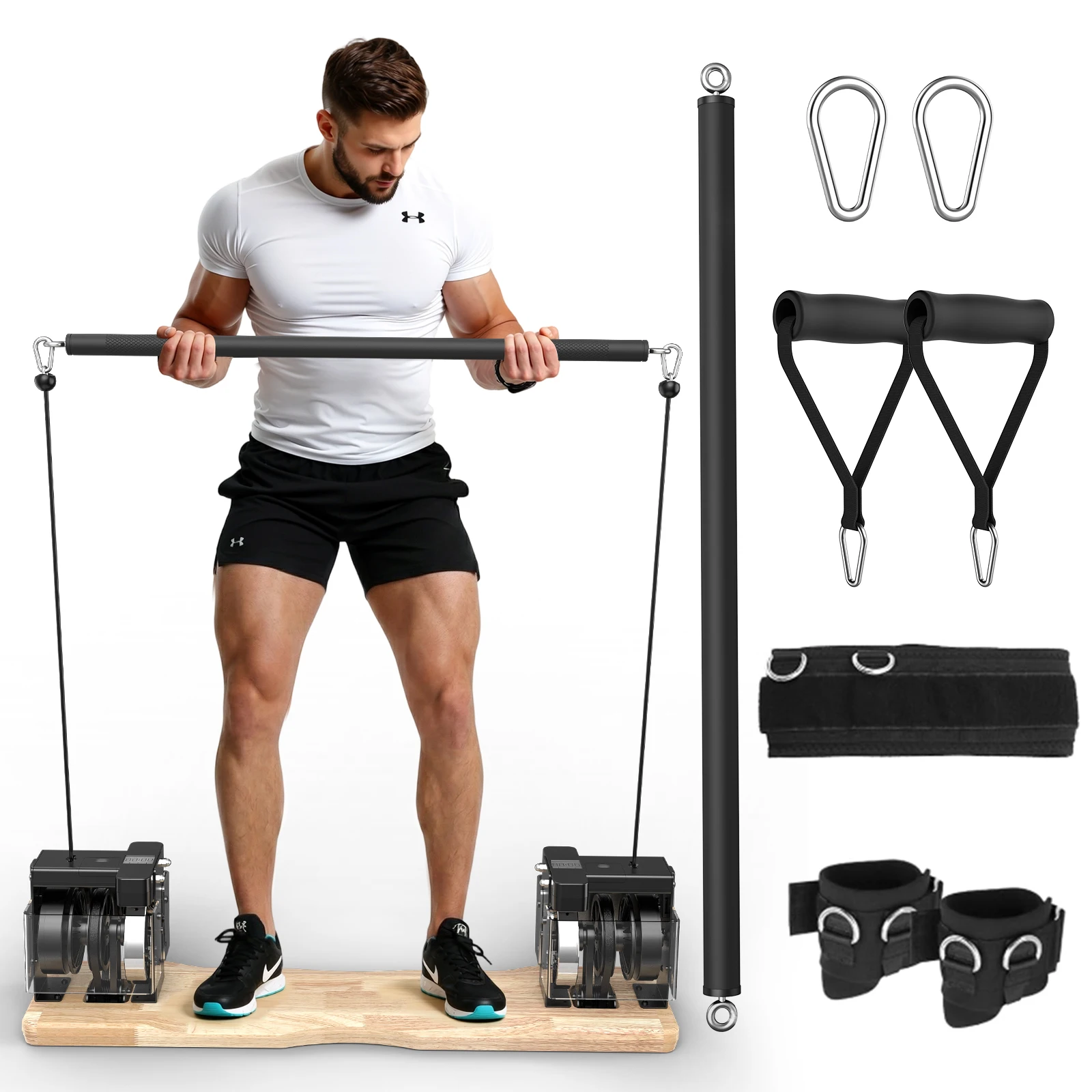 

All-in-One Portable Home Gym – 33-45LBS Adjustable Strength Training Machine for Full-Body Workout, 31 Inch