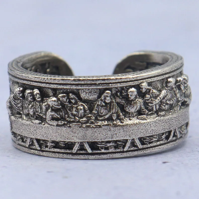 

Buy 4 Get 1 Free Faith & Art Eternalized – The Last Supper Stainless Steel Cuff Rings Many Sizes SheCrown