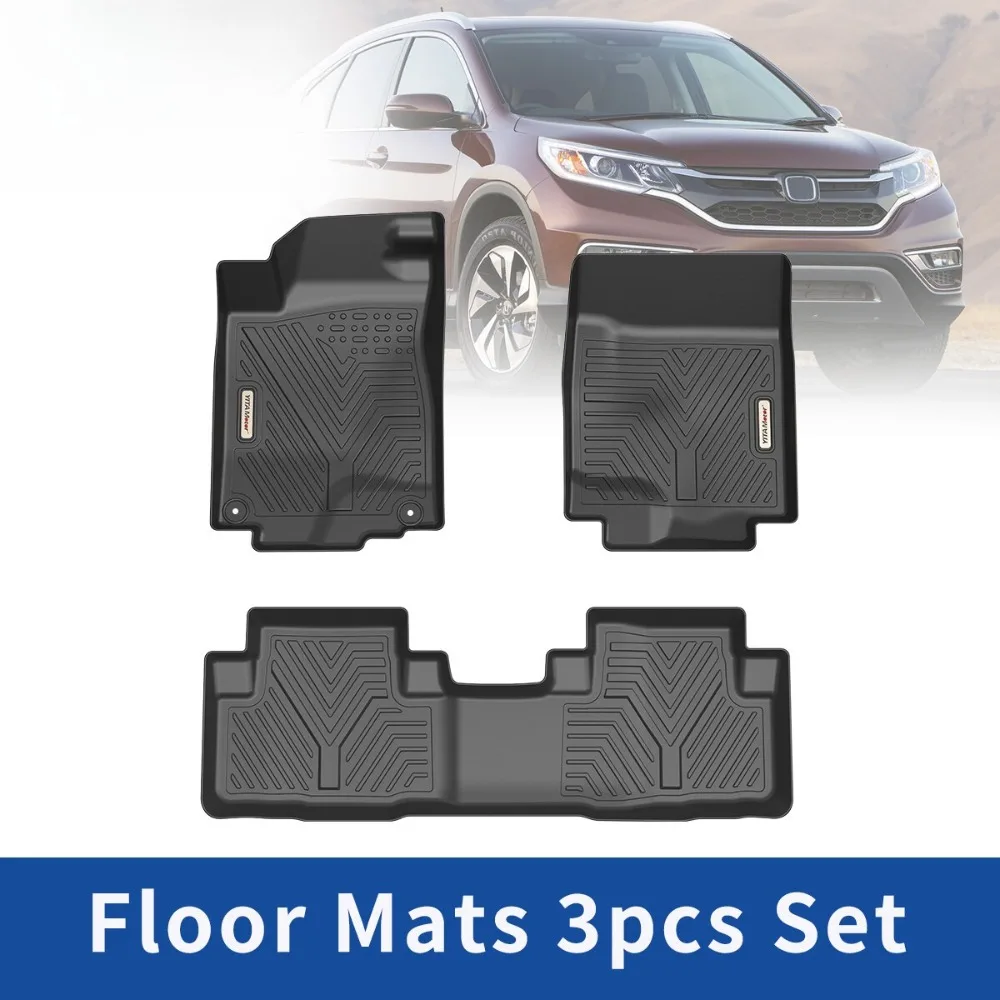3D Floor Mats Liner For 2012-2016 Honda CR-V CRV All Weather Non-Slip TPE Rubber