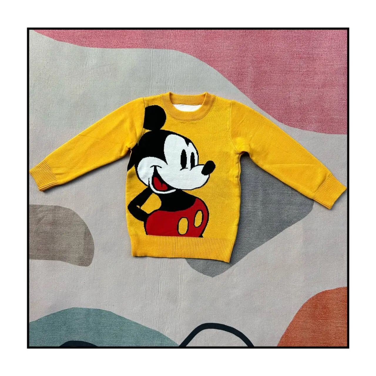 Good Quality Autumn and Winter New Children\'s Clothing Mickey Pullover Sweater Wool Knitted Coat Kids Cartoon Christmas Sweater