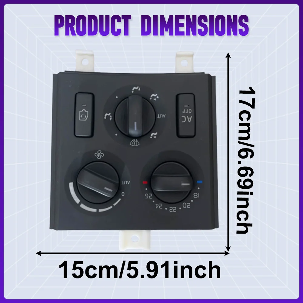 مفتاح التحكم في المناخ لتكييف الهواء بالتيار المتردد 20508582 21318121 لشاحنة فولفو FH FM A/C لوحة وحدة التحكم مجتمعة التبديل #4