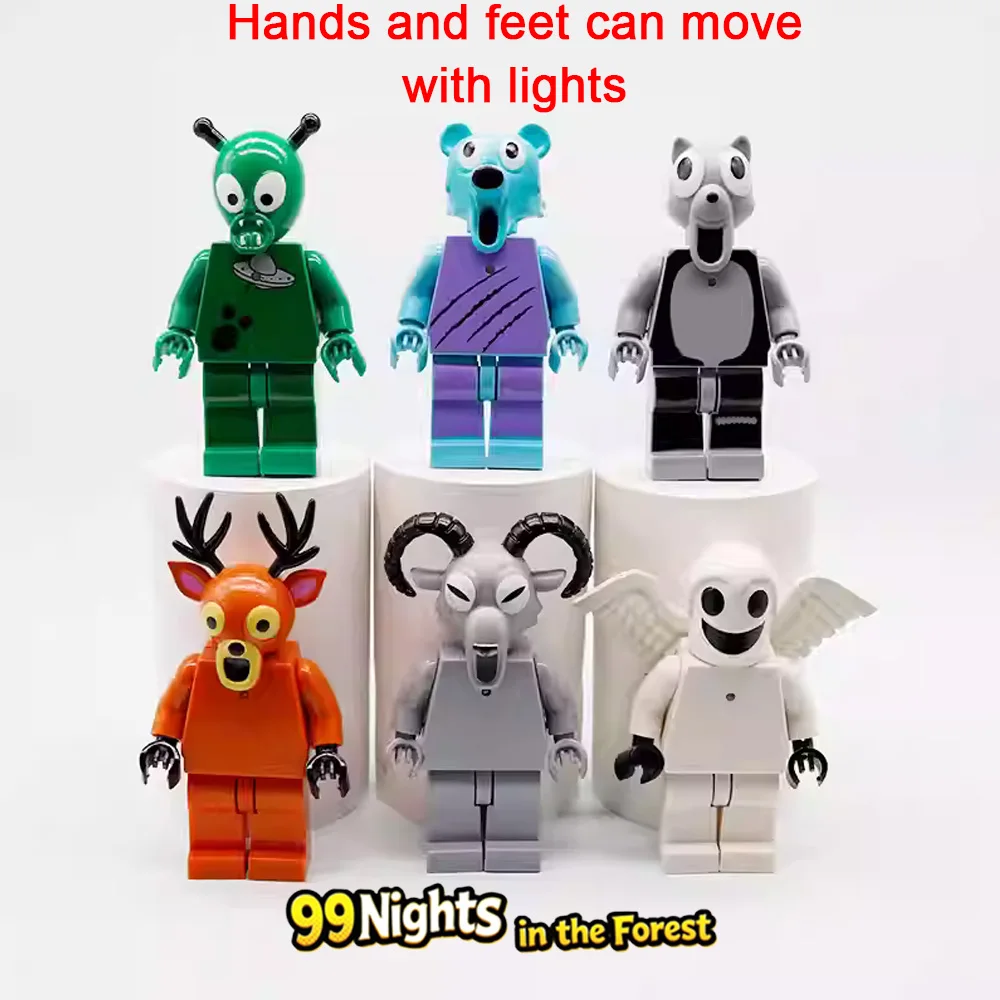 

13cm Hot New 99 Nights In The Forest Deer Game Figure Toys movable Lighting Up Toy Fans Birthday Toys for Kids Halloween Gift