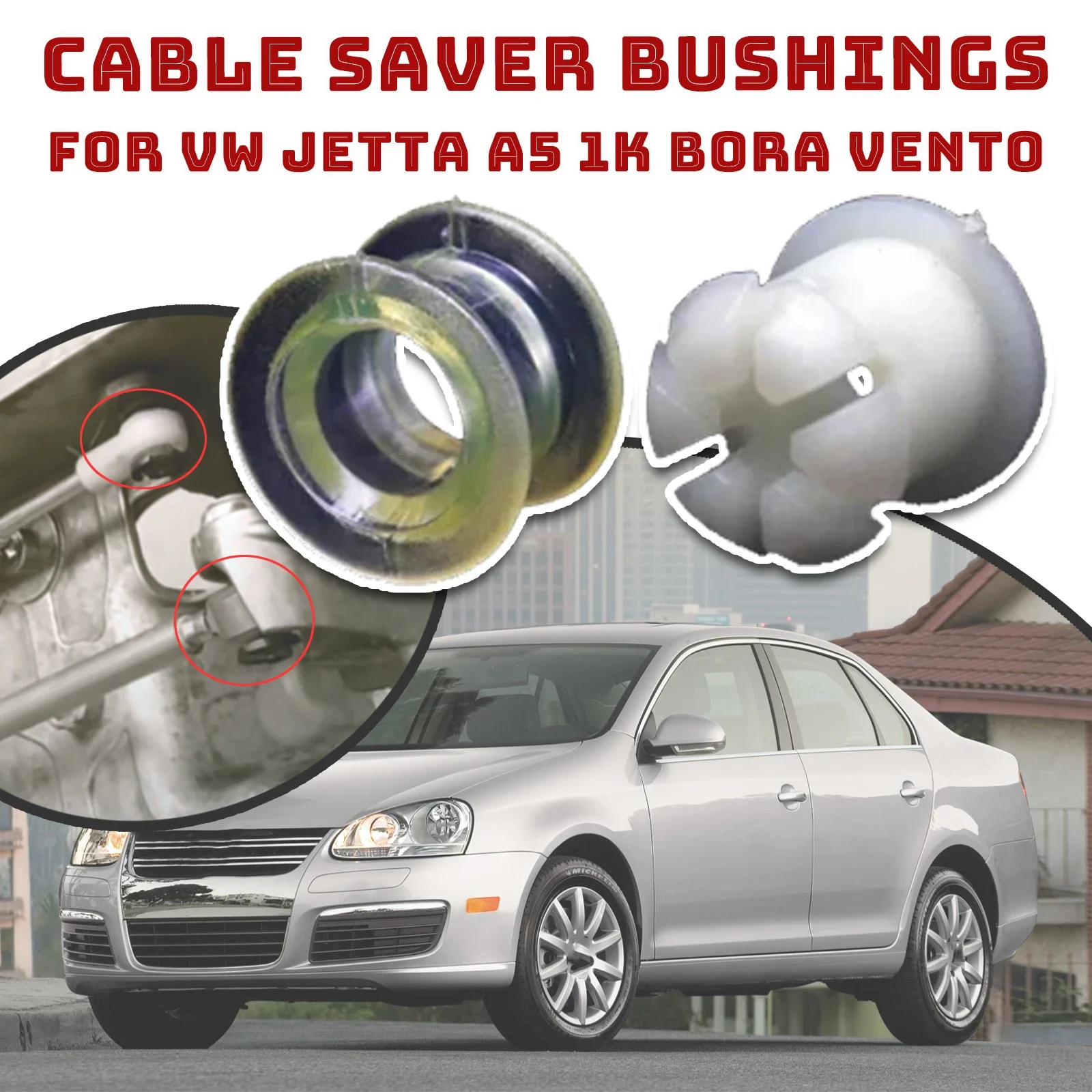 

MT Gearbox Shifter Cable End For VW Jetta A5 1K Bora Vento Saver Bushing Set Selector Lever Trambulator Repair Kit 2005 - 2010