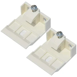 Soporte de montaje para persiana de ventana de plástico blanco, retenedor para persianas plisadas/celulares con persianas plegables de haz ancho, 2 uds.