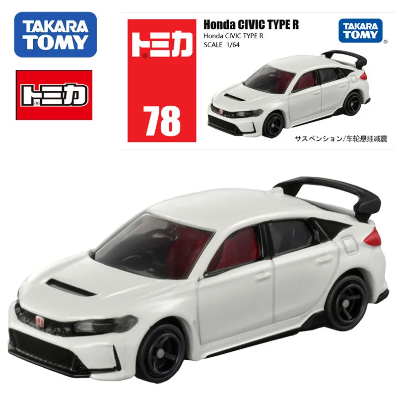 Modèle de voiture l'inventaire en alliage moulé sous pression, jouet pour enfants, Tokyo, ara, Tomy, Tomica, NO.78, Honda Civic, Type R, échelle 1/64, cadeau de Noël, nouveau