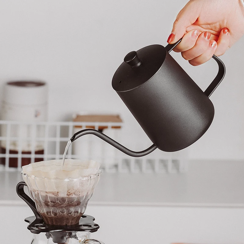 Bincoo fine mouth hand brewed coffee pot swan long neck stainless steel gooseneck drip pot coffee making accessories kettle view 5