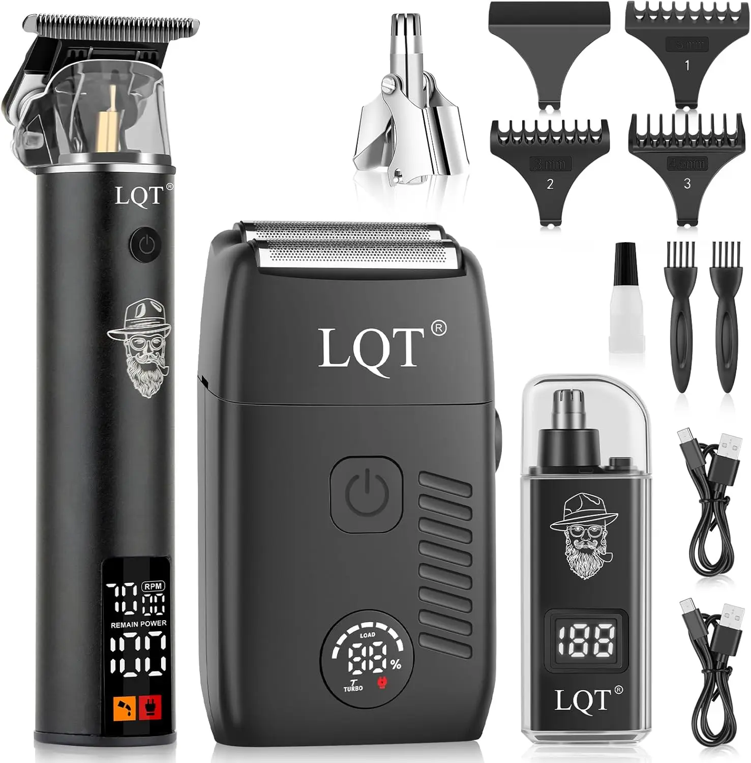 

Electric Foil Shaver for Men with Floating Blades, IPX7 Waterproof Wet/Dry Beard Trimmer, Cordless Rechargeable Travel Razor