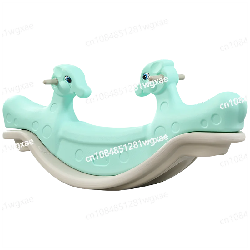 

Children's Double Joystick Baby Indoor Rocking Horse Kindergarten Outdoor Plastic Rocking Horse Household Toys