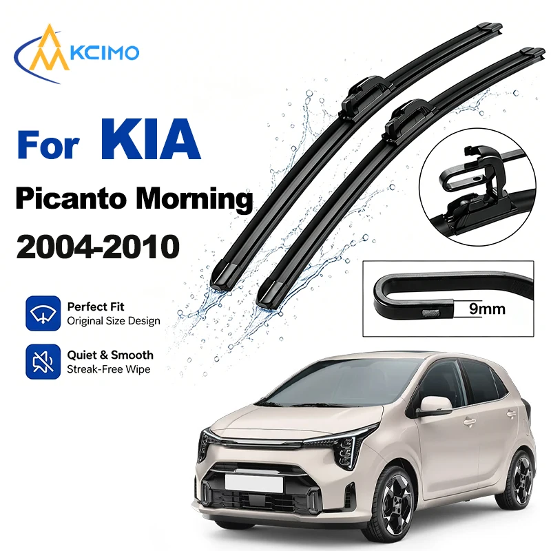 

For KIA Picanto Morning 2004-2010 22"+16" Inch Front Windshield Wiper Blades J Hook Type All Season Replacement Wipers
