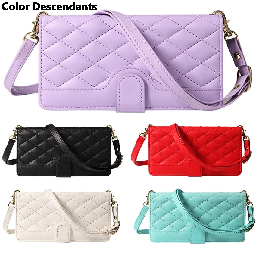 NewLuxury Rhombus Wallet Case For SamsungGalaxy A73 5G A53 A33 A23 A13 A03Leather Crossbody Lanyard 3 Card Slot Flip Cover Funda