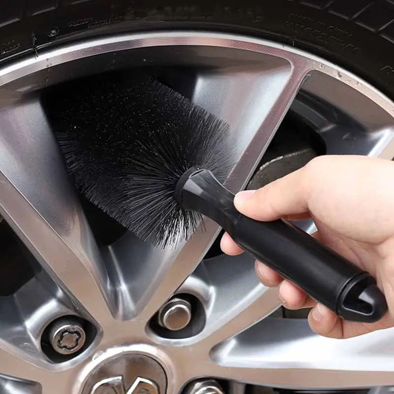 Car Wheel Tire Wash Cleaning Brush Car Rim Scrubber Cleaner Duster Handle Car Tyre Cleaning Detailing Brushes Car Cleaning Tools