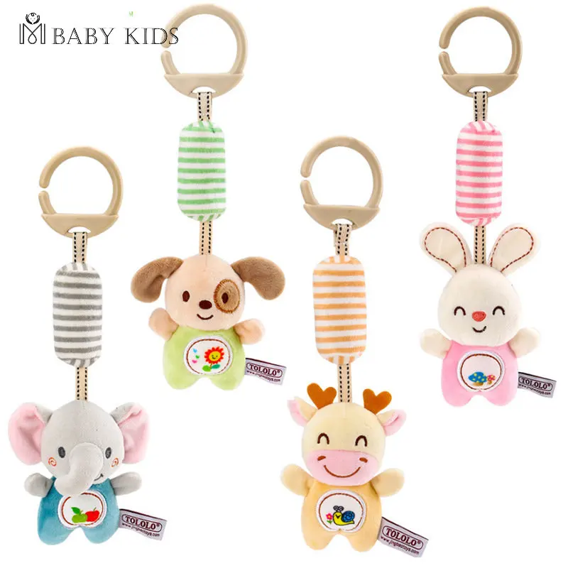 

Baby Kids Rattle Toys Cartoon Animal Plush Hand Bell Baby Stroller Crib Hanging Rattles Infant Baby Toys Gifts погремушки