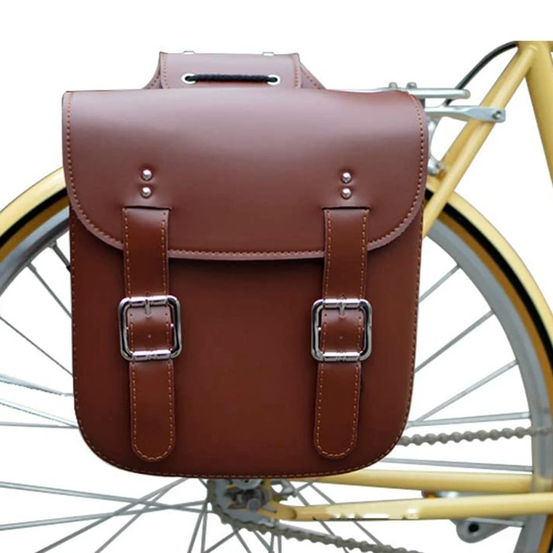 Retro Bicycle Rack Bag Leather Robust Rear For Retro Bicycle Saddle