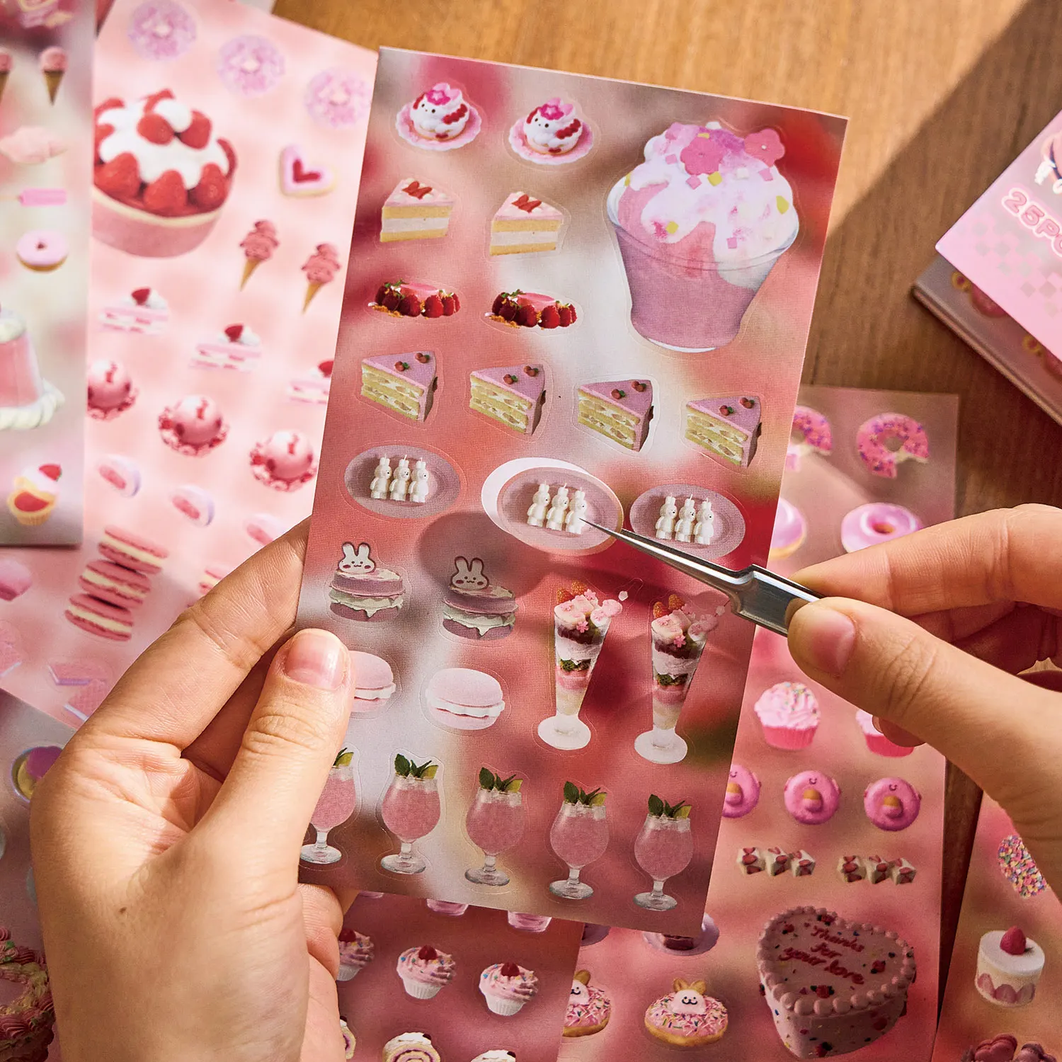 700 ملصقًا من سلسلة السجل اللذيذ، ملصقات مواد تزيين ذاتية الصنع على الطراز الياباني القديم