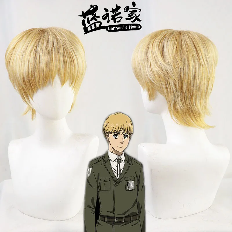 

Аниме Armin Arlert Cos, парик для косплея, Хэллоуин, карнавал, вечерние реквизит, синтетические волосы, термостойкое волокно + шапочка для парика