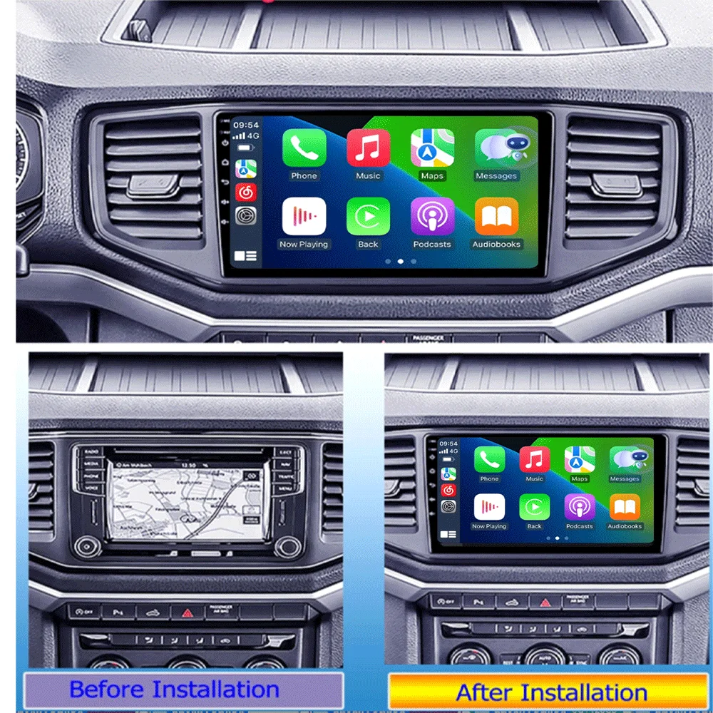 Android 15 Video-Player für Volkswagen VW Amarok 1 2016–2020 Multimedia Head Unit Auto GPS Auto Radio Navigation DVD BT