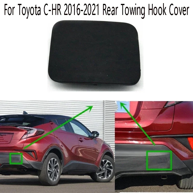 1Pcs Car Rear Bumper Tow Hook Cover Cap for Toyota C-HR 2016-2021 Rear Towing Hook Cover