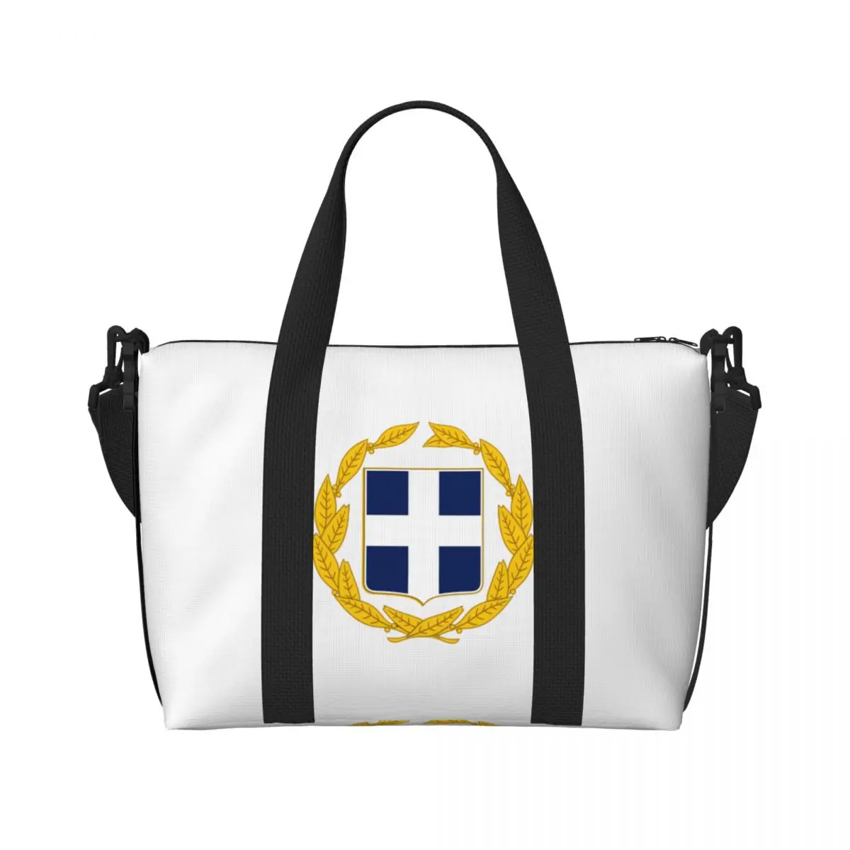 

Male Female Travel Bag Coat Of Arms Of Greece Gym Bag Large Capacity Waterproof Design Handbag Novelty Training Sports Bag