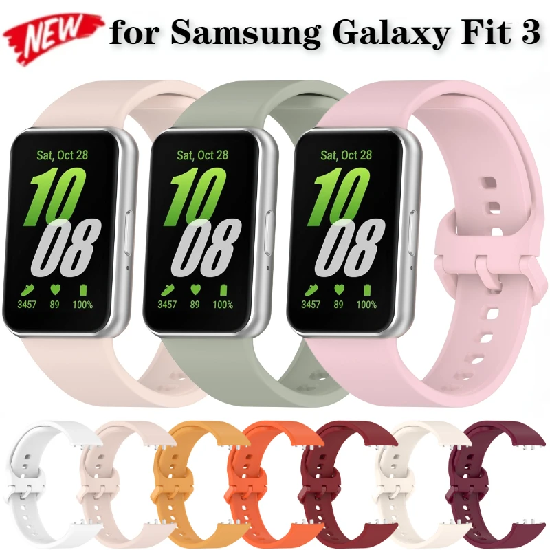 

Силиконовый ремешок для Samsung Galaxy Fit 3, Официальный спортивный сменный Браслет для Samsung Galaxy Fit 3, Аксессуары для браслета