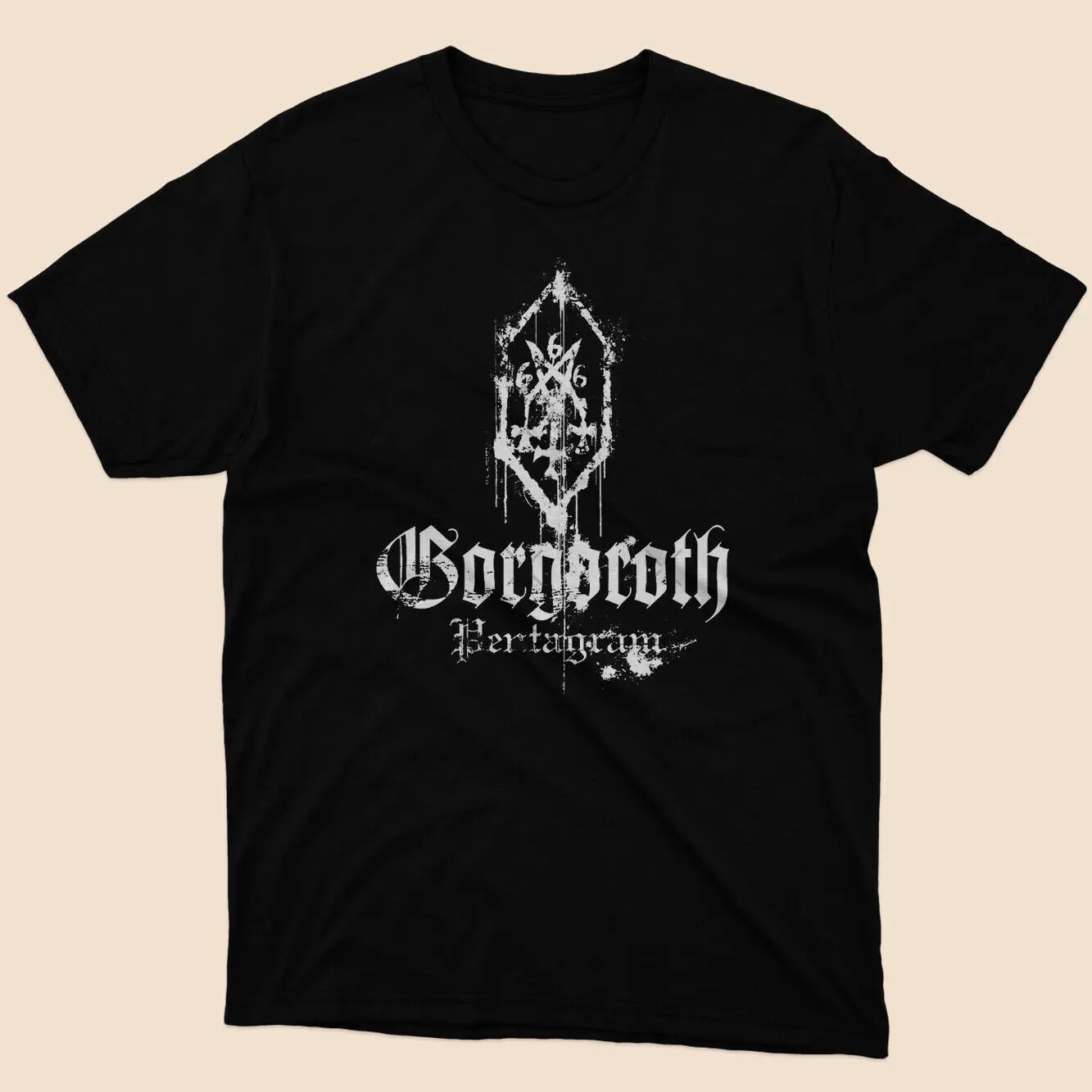 Limited Gorgoroth - Pentagram Classic T-shirt Black Size S to 5XL