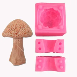 DIY 3D Three-dimensional Large Fairy Tale Mushroom Silica Gel Mold Manual Sugar Cake Decoration Mold Gypsum Glue Dropping Tool