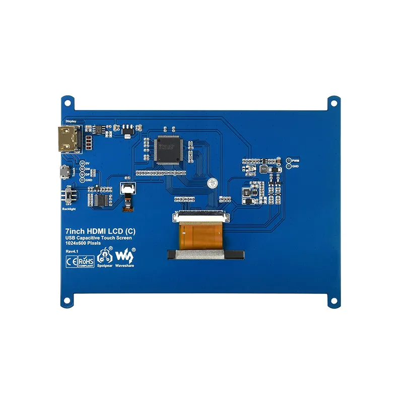 Raspberry Pi 5  Model 4B 3B 7-inch Type-C Touch Screen, IPS Ultra HD HDMI LCD Display