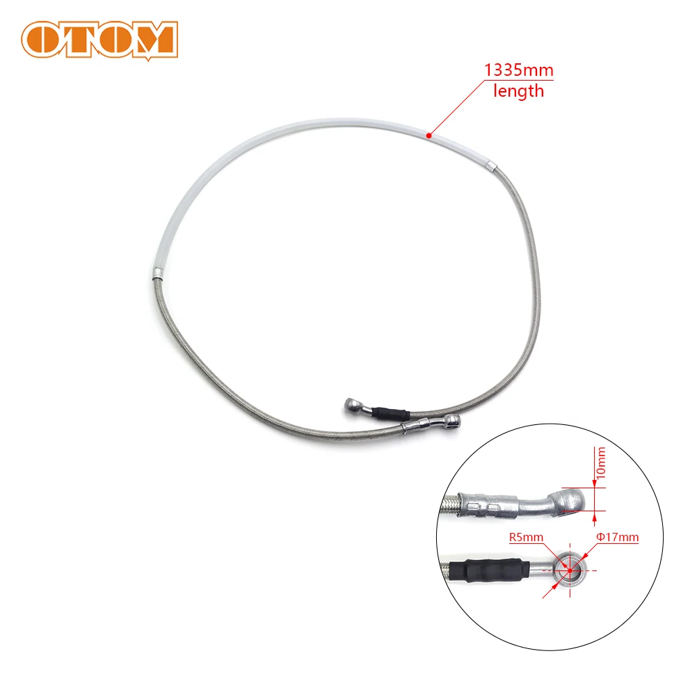 OTOM Motorcycle 1335mm Braided Front Brake Hose Line Steel Cable Pipe 59013010000 For KTM HUSQVARNA 125-540 250-300 SX EXC TC FX