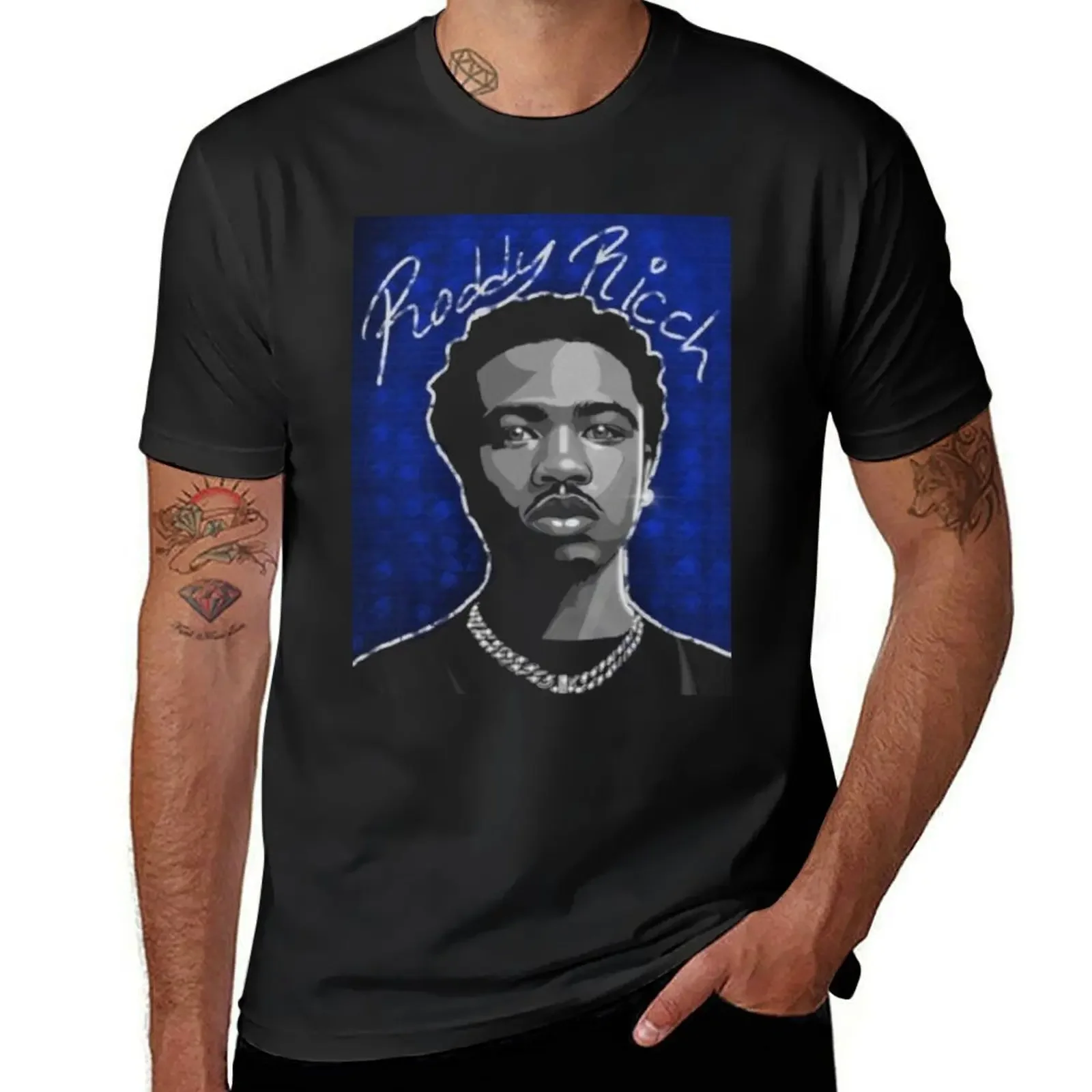 

Roddy Ricch singer T-Shirt vintage anime shirt plus sizes anime clothes plain plus size men clothing