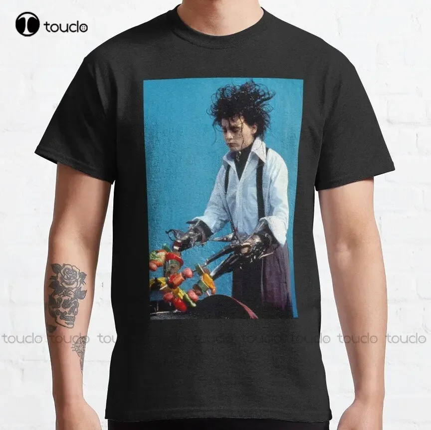 Edward Scissorhands Shish Kebab Classic T-Shirt Goth Shirt Custom Aldult Teen Unisex Digital Printing Tee Shirts Xs-5Xl Unisex