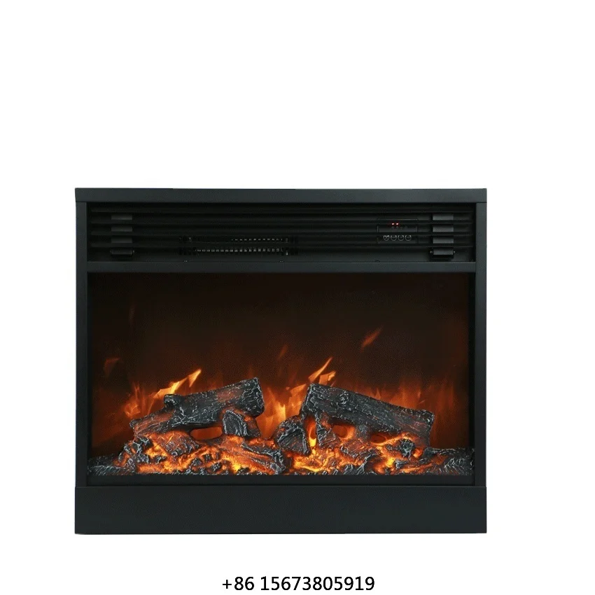 Wall-mounted Indoor Remote Control Single-sided LED Flame Heating Electric Fireplace